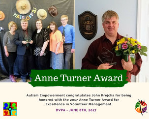 John Krejcha 2017 Anne Turner Award for Excellence in Volunteer Management