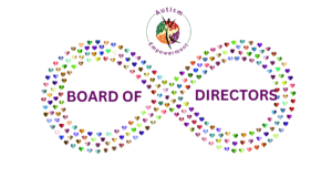 AE Board of Directors logo and a rainbow heart graphic.