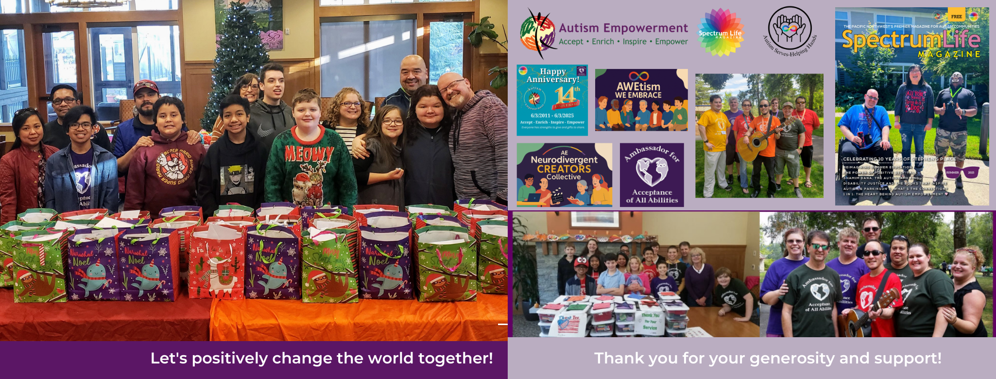 Autism Empowerment collage of photos and programs