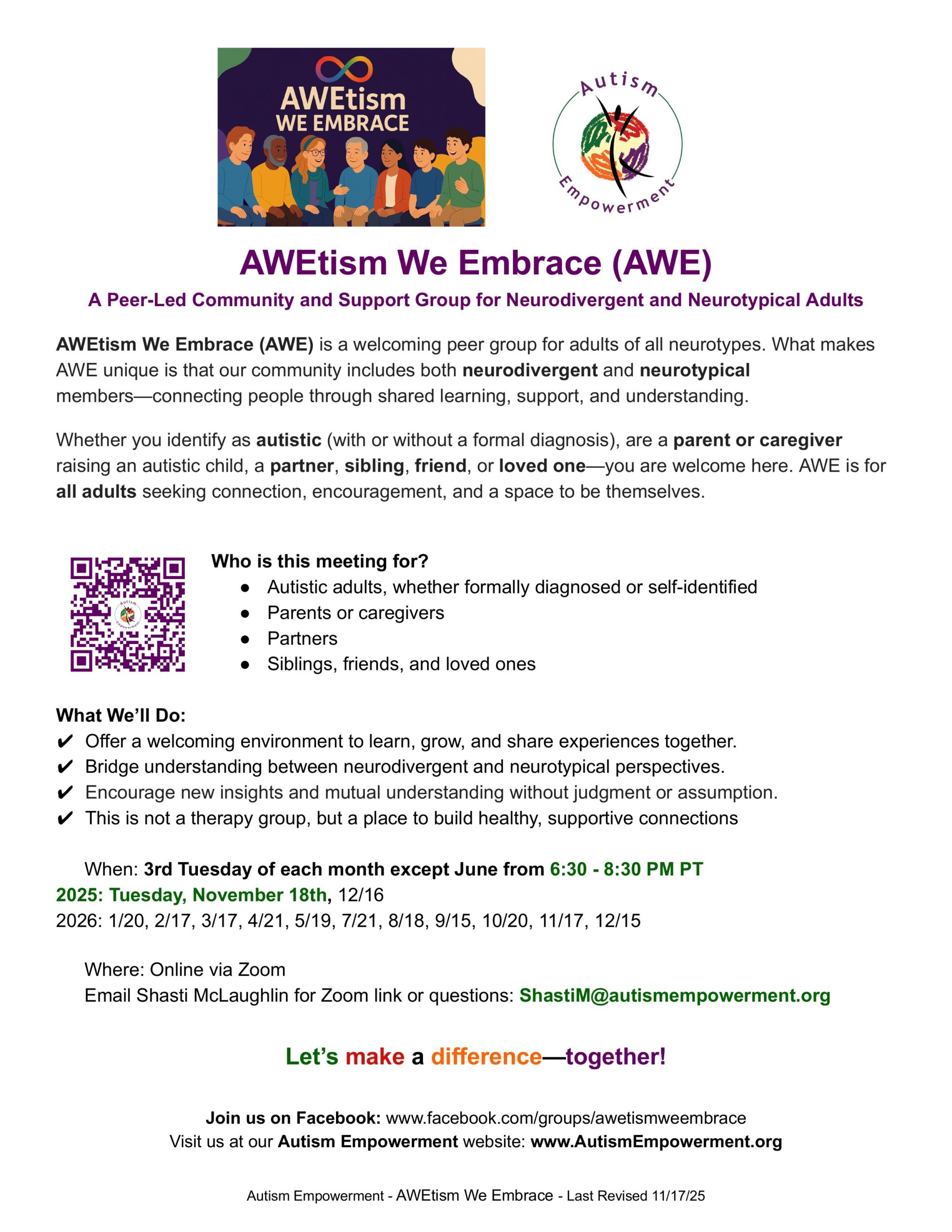 AWE November 2025 flyer
