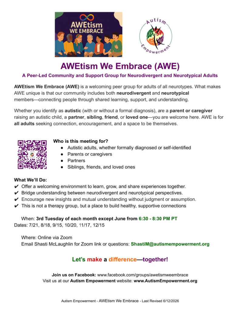 AWEtism We Embrace Flyer